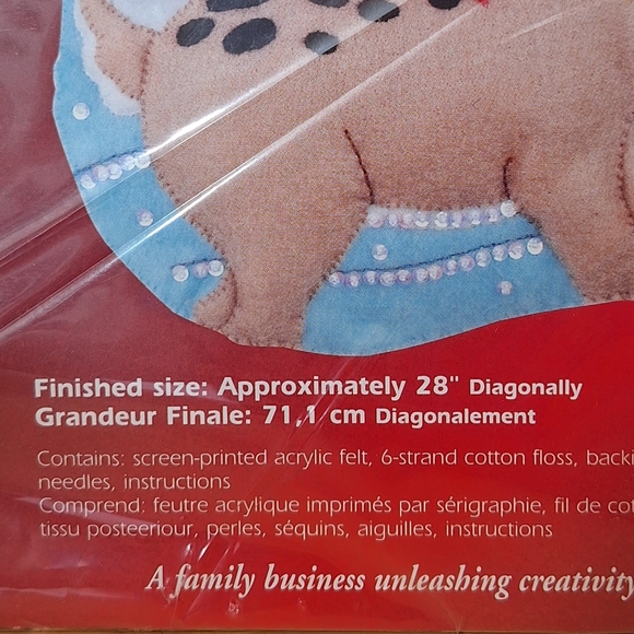 ☃️Vintage Janlynn 28''Jumbo Felt Stocking - Picture 2 of 5